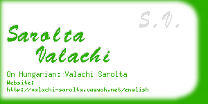 sarolta valachi business card